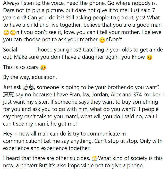 Child predator attempts to groom 7-year-old girl from Sarawak through lewd comments Child predator attempts to groom 7-year-old girl from Sarawak through lewd comments
