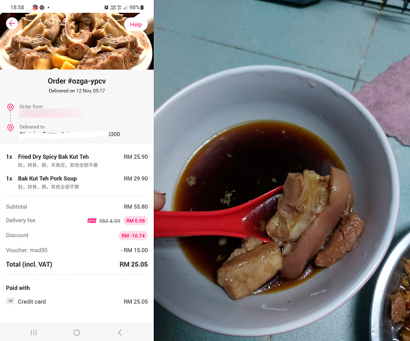 Customer frustrated after discovering only 3 small pieces of meat in RM30 bak kut teh 