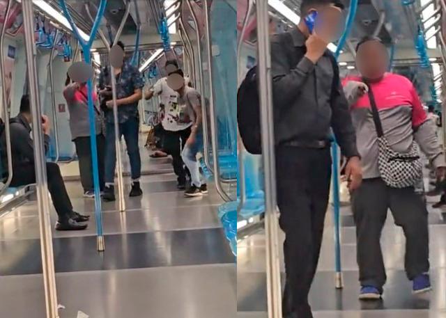Delivery rider chases male commuters away from women’s coach in MRT Delivery rider chases male commuters away from women’s coach in MRT