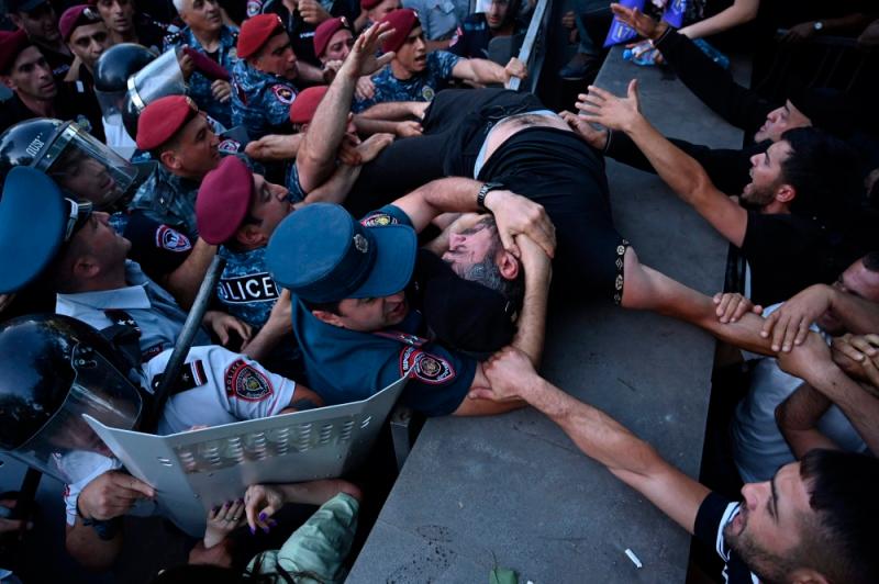 Dozens injured in Armenia anti-government protest