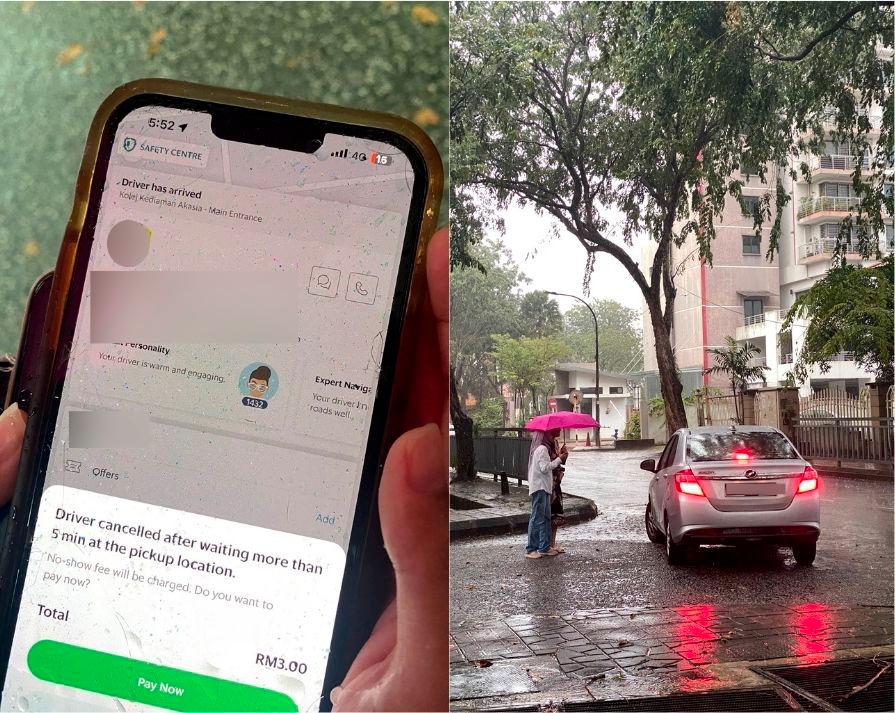 E-hailing driver cancels ride five minutes after arriving at customer’s destination, claims penalty fee and leaves passengers stranded