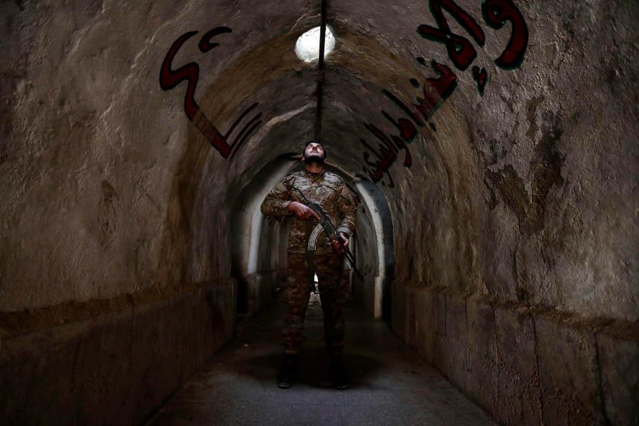 Elaborate military tunnel complex linked to Assad’s palace Elaborate military tunnel complex linked to Assad’s palace