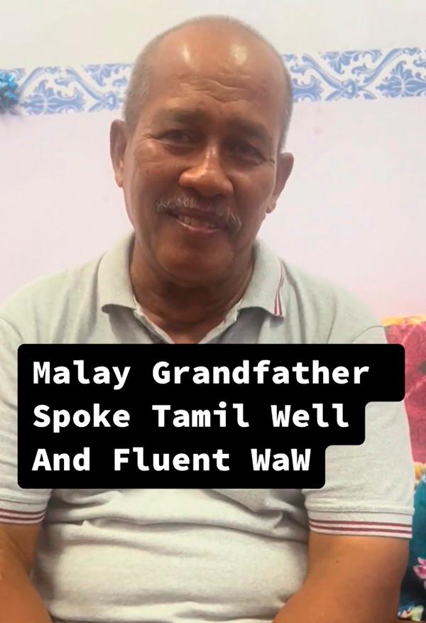 Elderly Malay man explains old proverb in fluent Tamil Elderly Malay man explains old proverb in fluent Tamil