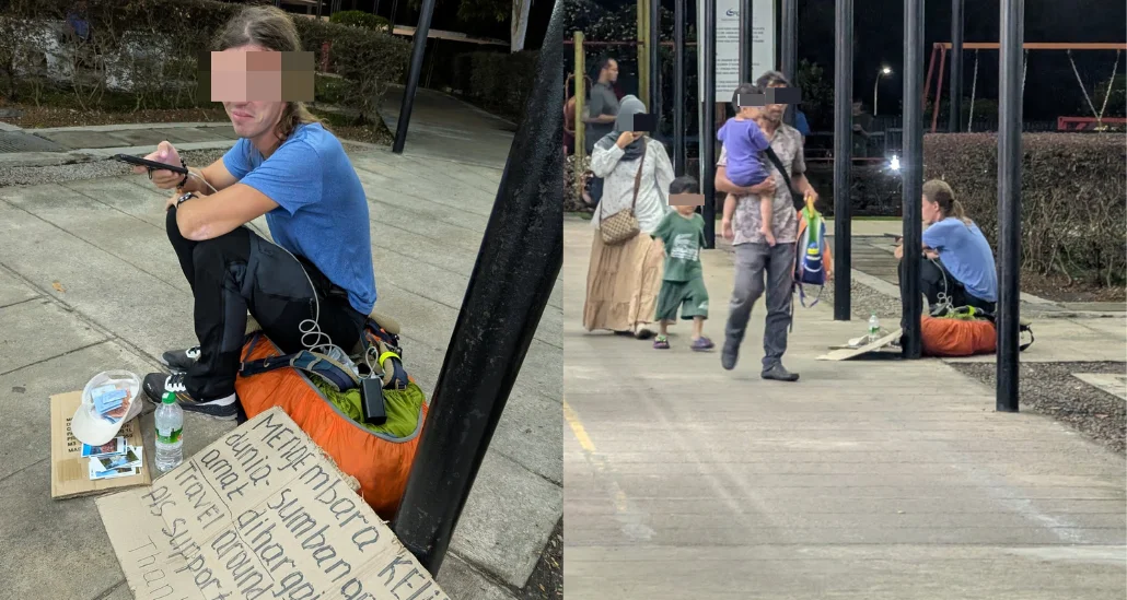 Foreigner_seen_begging_at_Ayer_Keroh_R_R__sparks_online_backlash Foreigner seen begging at Ayer Keroh R&R, sparks online backlash