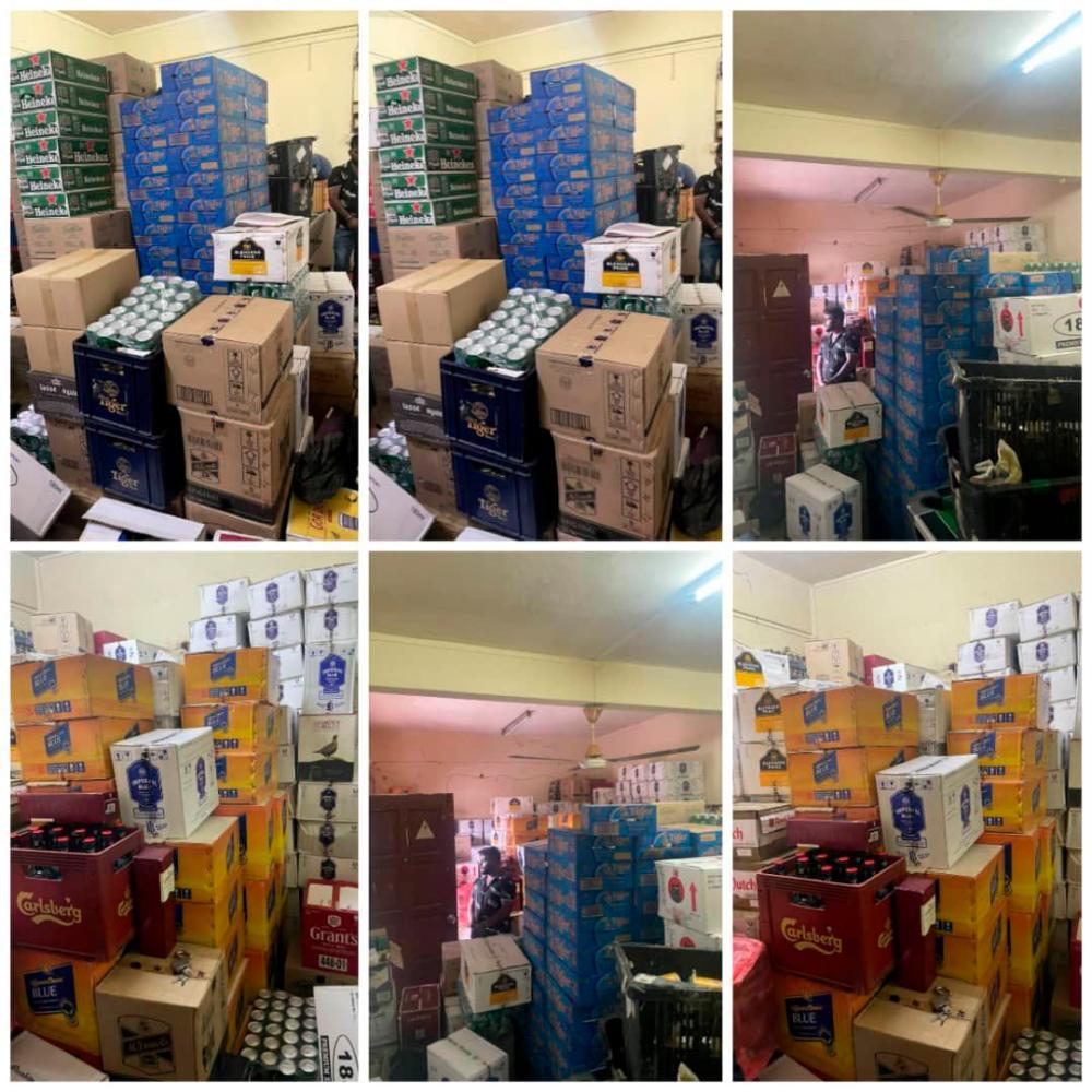 Four detained for stocking up duty not paid alcohol