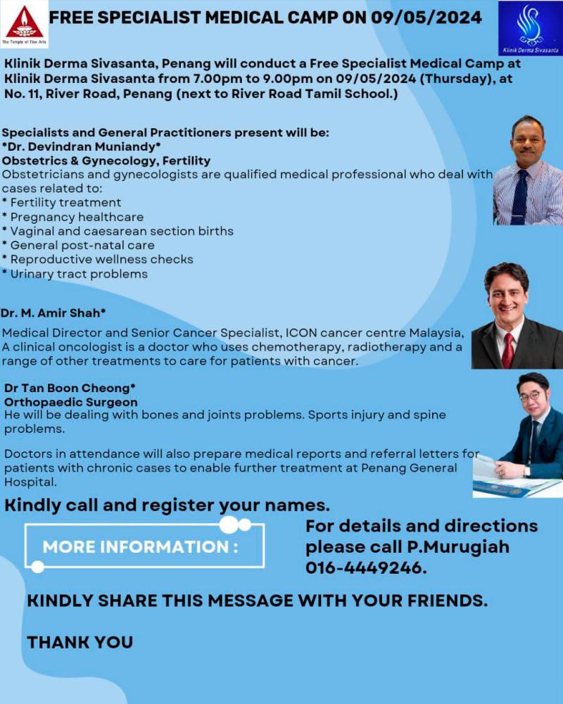 Free medical specialist consultation for public Free medical specialist consultation for public