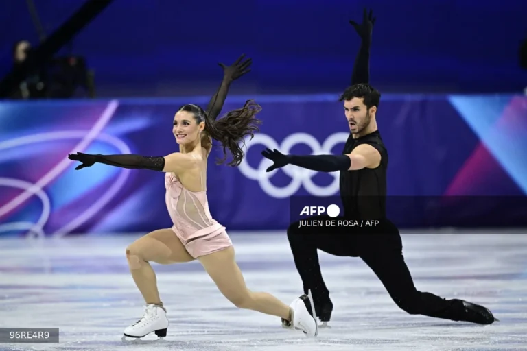 French ice dancers surprise leaders after Olympic rhythm dance