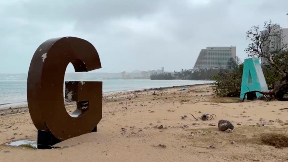 Guam ‘weathers storm’ as Typhoon Mawar moves west Guam ‘weathers storm’ as Typhoon Mawar moves west