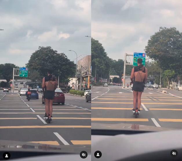 “How is this legal?” - Tourists riding electric scooter on busy KL road enrages Malaysians