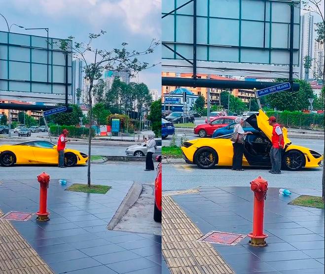 Humble Malaysian helps pakcik take photos alongside her fancy McLaren 720S Humble Malaysian helps pakcik take photos alongside her fancy McLaren 720S