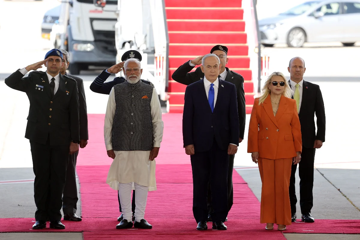 ISRAEL-INDIA-DIPLOMACY India's Modi lands in Israel to 'strengthen cooperation'