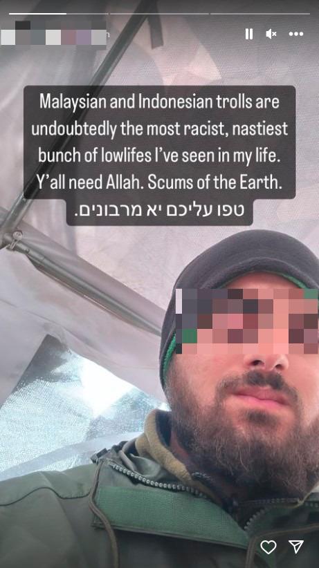 Israeli content creator calls M’sian and Indonesian netizens “racist lowlifes” following comments made by both countries on his IG Israeli content creator calls M’sian and Indonesian netizens “racist lowlifes” following comments made by both countries on his IG