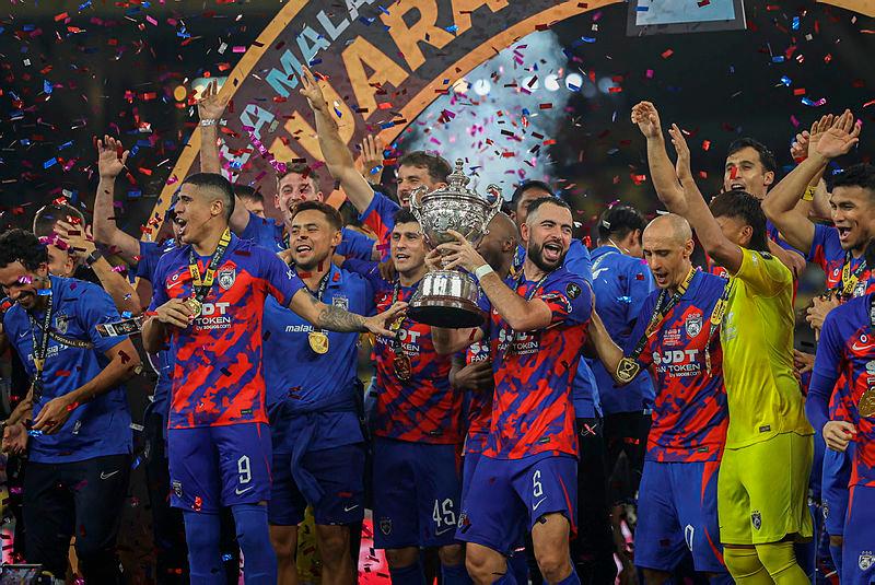 JDT beat Terengganu FC 3-1 to be crowned Malaysia Cup champion and accomplish a double treble 