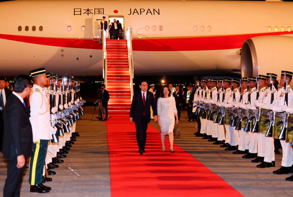Japanese PM Kishida arrives in Malaysia for two-day working visit