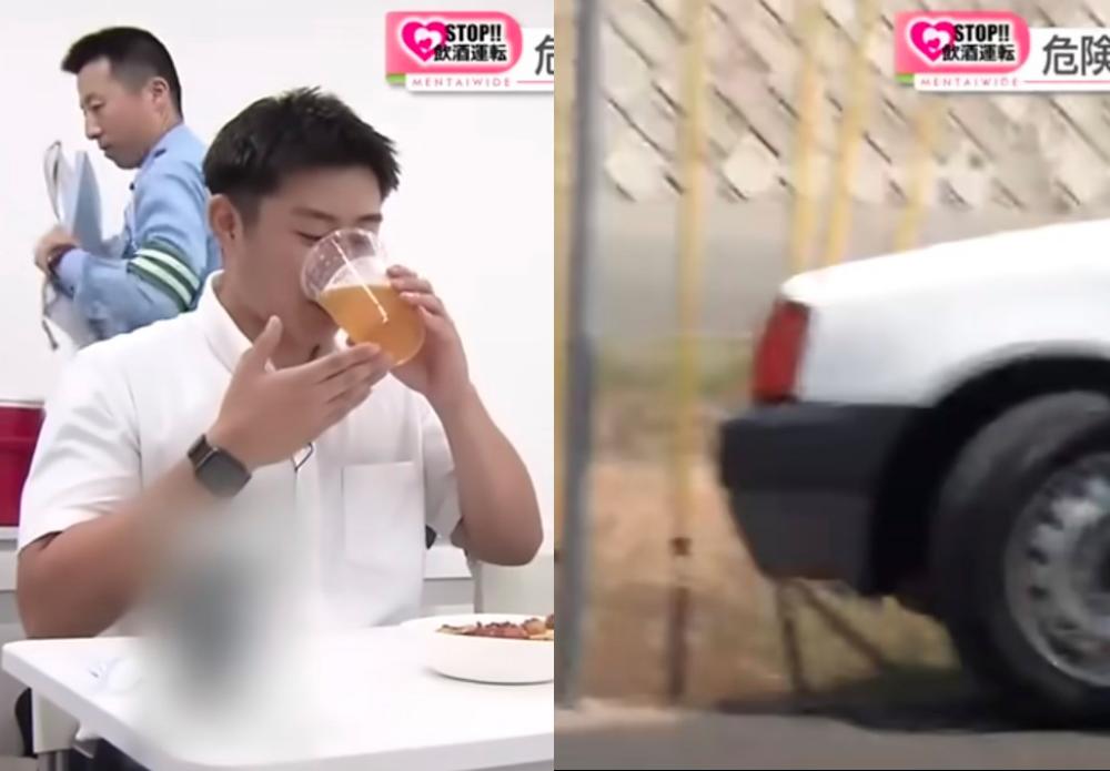 Japanese drivers given alcohol to show dangers of drunk driving 