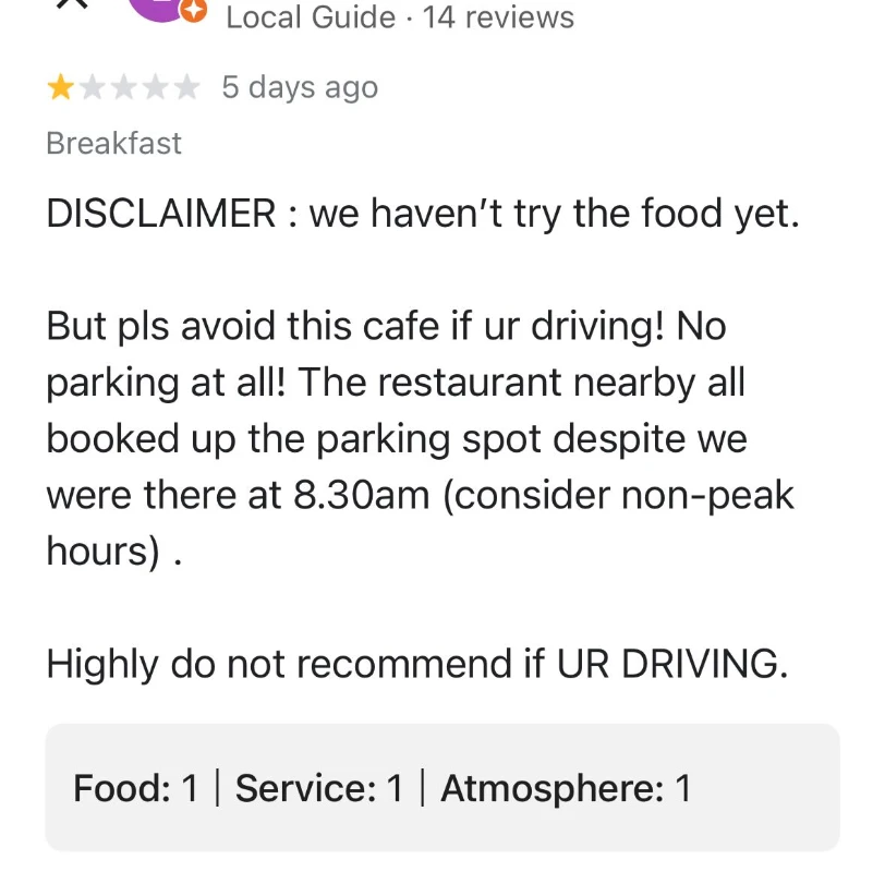KL_cafe_allegedly_receives_one-star_review_from_non-customer_over_parking_issue KL cafe allegedly receives one-star review from non-customer over parking issue