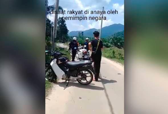 Kejadian kemalangan libatkan orang awam dan polis di Mualim video lama