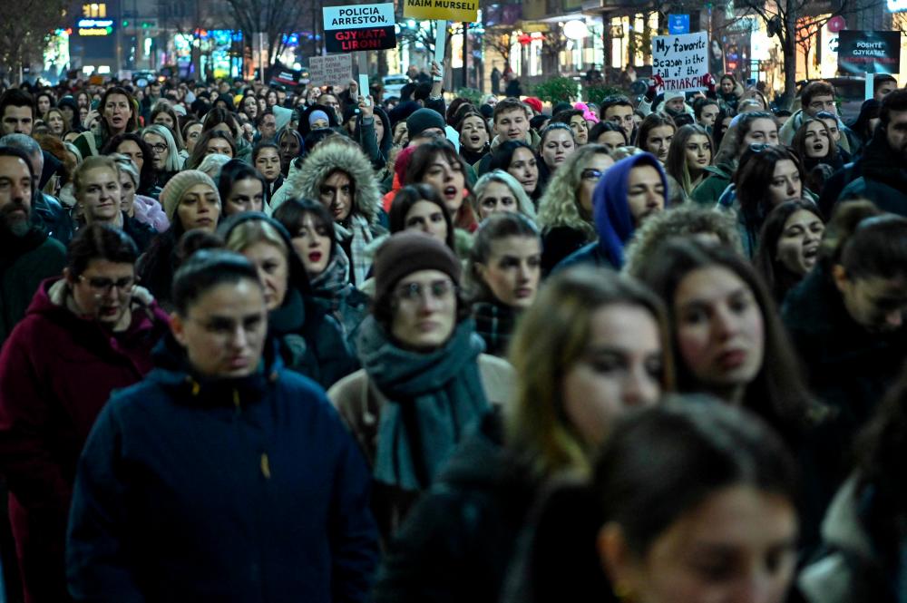 Kosovo protesters stage march against recent femicide