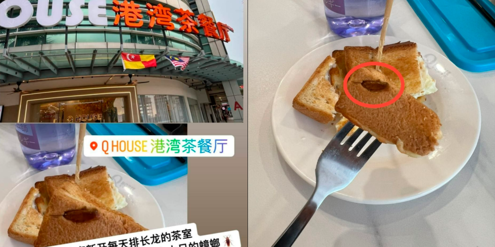 Local finds cockroach inside toasted bread in Puchong restaurant Local finds cockroach inside toasted bread in Puchong restaurant