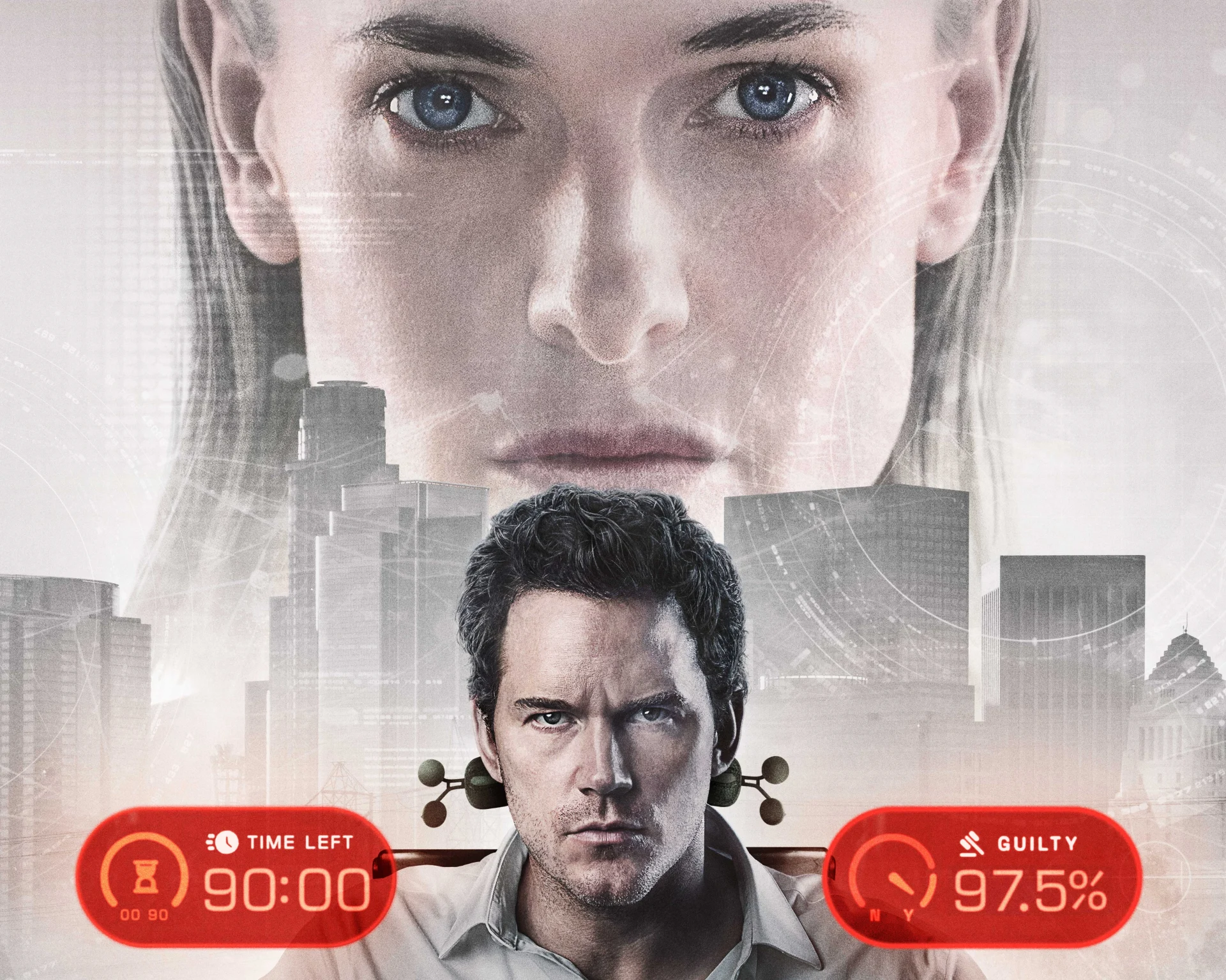 The film is shot on a virtual production stage in Los Angeles, combining live performances with dozens of simulated surveillance feed