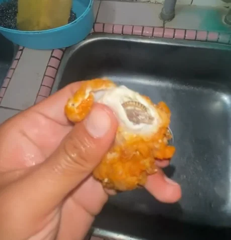 M_sian_discovers_worm_in_his_fried_chicken_purchased_from_Senawang_Ramadan_bazaar__reports_to_authorities M'sian discovers worm in his fried chicken purchased from Senawang Ramadan bazaar, reports to authorities