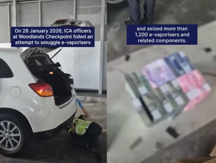 M'sian travelling with wife and 3 children arrested, more than 1200 vapes found