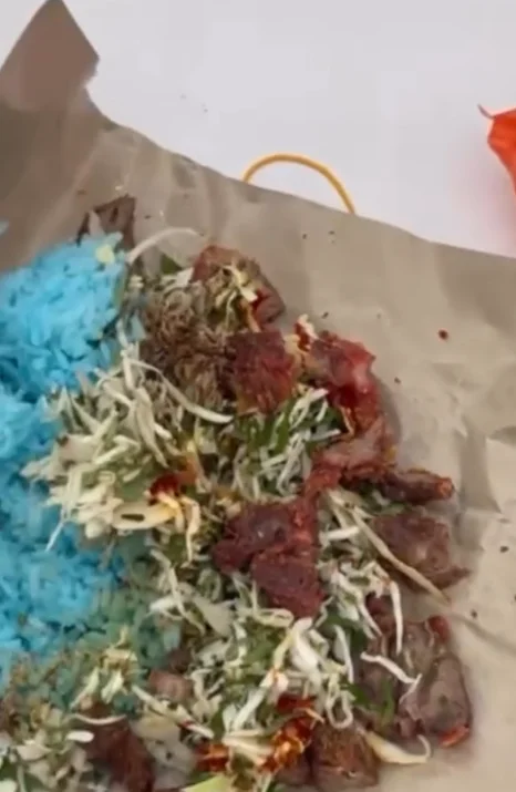 Maggots found crawling on grilled beef nasi kerabu from Ramadan bazaar in Sepang Maggots found crawling on grilled beef nasi kerabu from Ramadan bazaar in Sepang