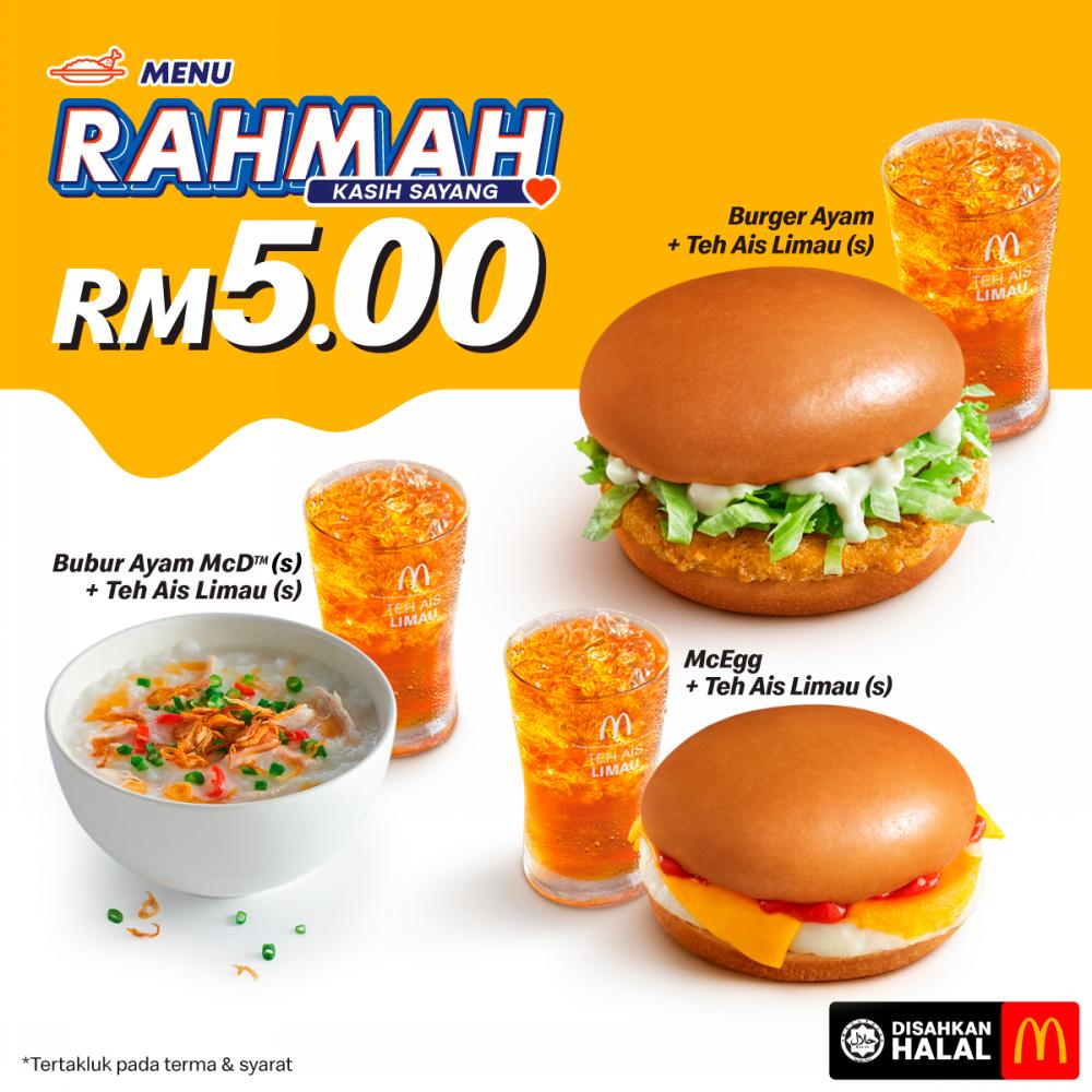 McDonald’s Menu Rahmah available now at RM5 McDonald’s Menu Rahmah available now at RM5