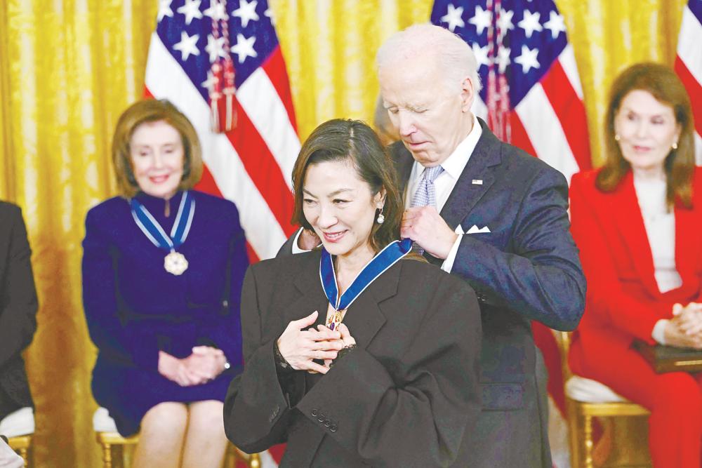 Michelle Yeoh awarded Presidential Medal of Freedom Michelle Yeoh awarded Presidential Medal of Freedom