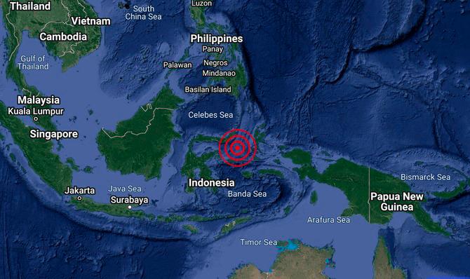 Moderate earthquake detected in southern Maluku Sea, Indonesia