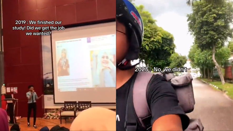 M’sian fresh graduate becomes food delivery rider after getting rejected numerous times during job interviews M’sian fresh graduate becomes food delivery rider after getting rejected numerous times during job interviews