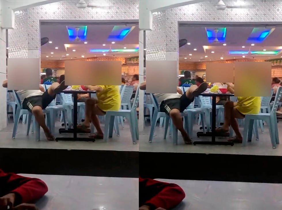 M’sian man gets chastised for putting his foot on table at mamak eatery M’sian man gets chastised for putting his foot on table at mamak eatery