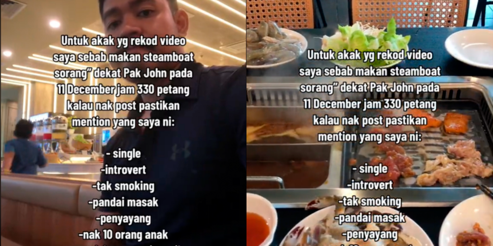 M’sian man’s solo buffet experience on TikTok strikes a chord with netizens M’sian man’s solo buffet experience on TikTok strikes a chord with netizens
