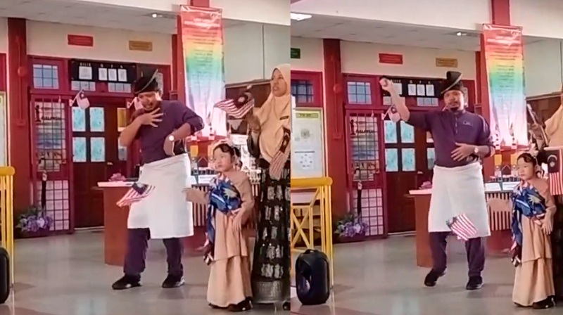 M’sian teacher uses sign language to help students understand Jalur Gemilang lyrics M’sian teacher uses sign language to help students understand Jalur Gemilang lyrics