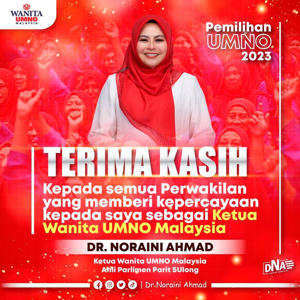 Noraini Ahmad sahkan pertahan jawatan Ketua Wanita Umno Noraini Ahmad sahkan pertahan jawatan Ketua Wanita Umno