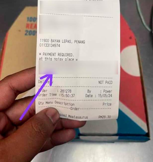 Penang police to investigate Domino’s receipt message insulting Islam Penang police to investigate Domino’s receipt message insulting Islam
