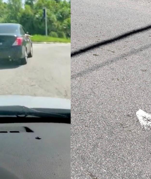 Polis kesan pemilik kenderaan tabur paku di jalan raya Polis kesan pemilik kenderaan tabur paku di jalan raya
