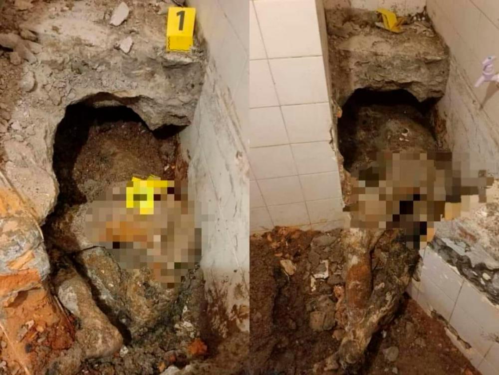 Polis sahkan penemuan rangka manusia disimen dalam kolah Polis sahkan penemuan rangka manusia disimen dalam kolah