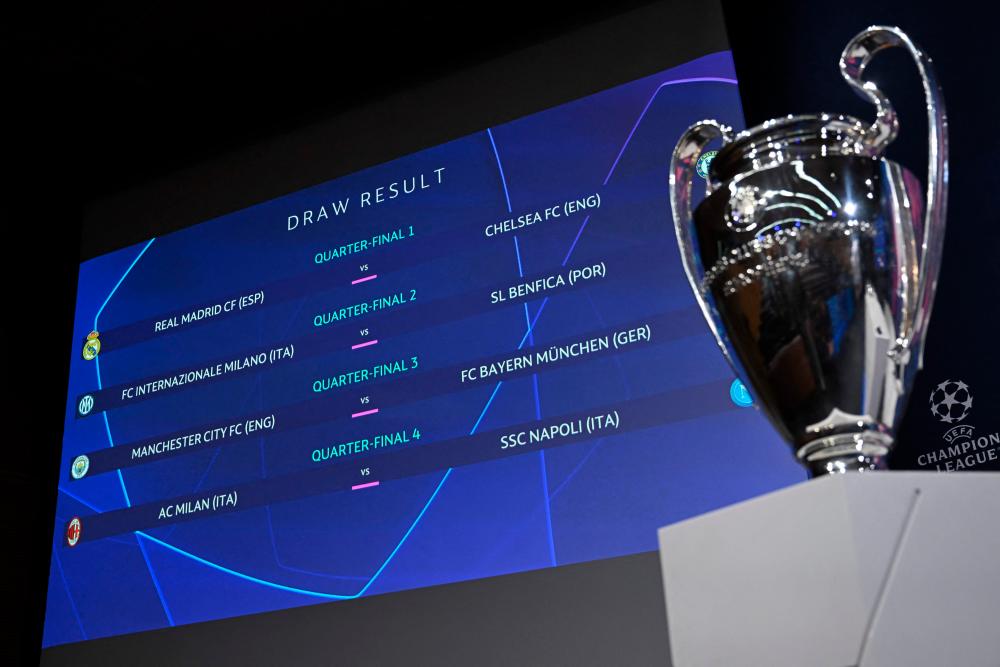 Real face Chelsea in Champions League quarters, Man City meet Bayern Real face Chelsea in Champions League quarters, Man City meet Bayern