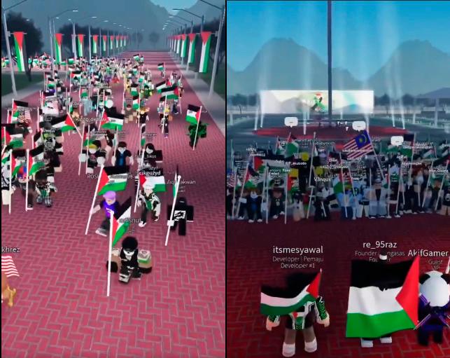 Teens rally in support of Palestine using Roblox, M’sian flag spotted 