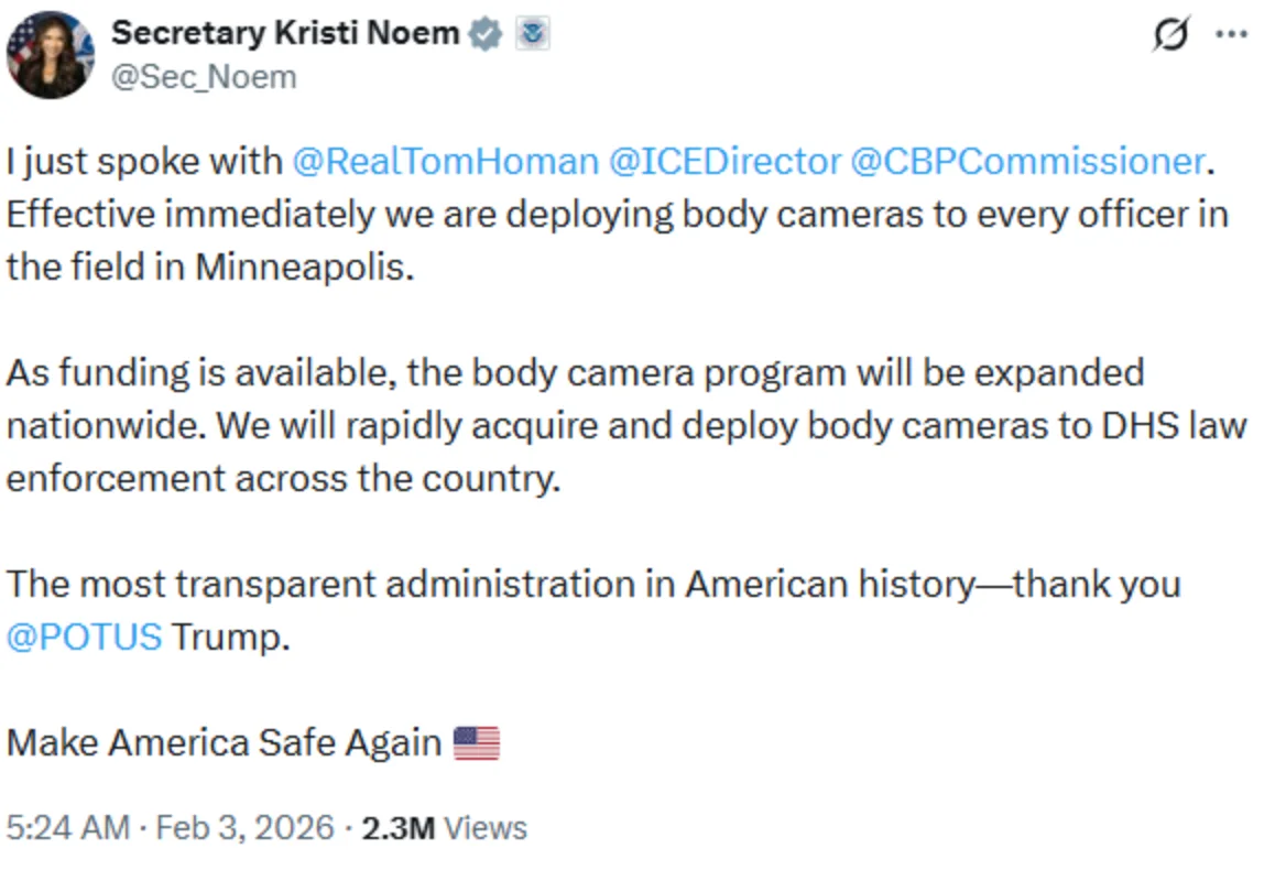 US_immigration_agents_to_wear_body_cameras_after_fatal_shootings US immigration agents to wear body cameras after fatal shootings