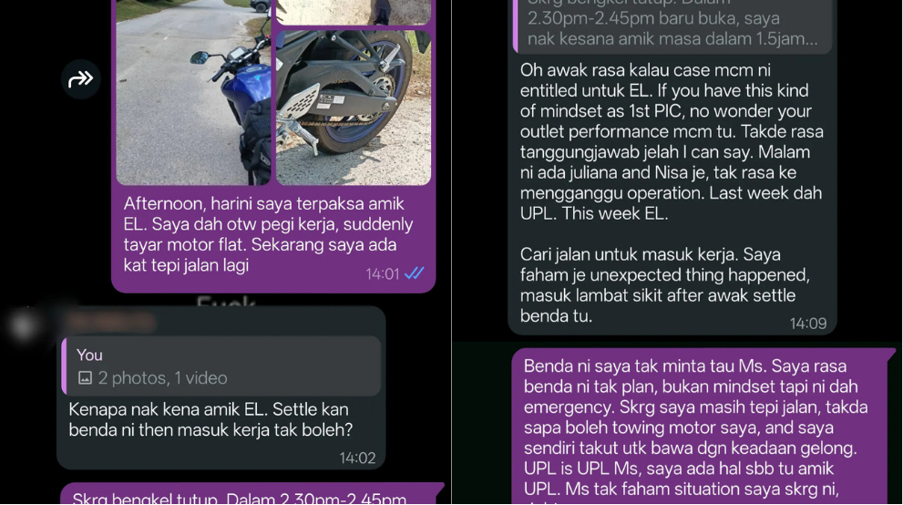 M'sian woman resigns after boss allegedly denies emergency leave request, netizens side with boss M'sian woman resigns after boss allegedly denies emergency leave request, netizens side with boss