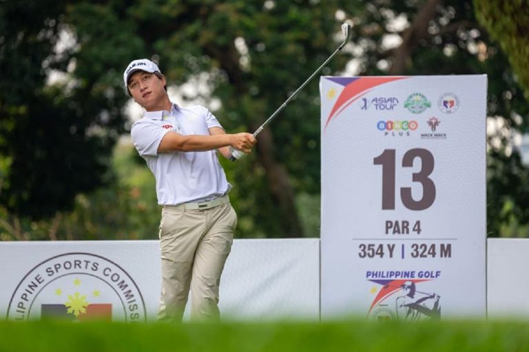 Wang Leads Four-Way Tie at Philippine Golf Championship