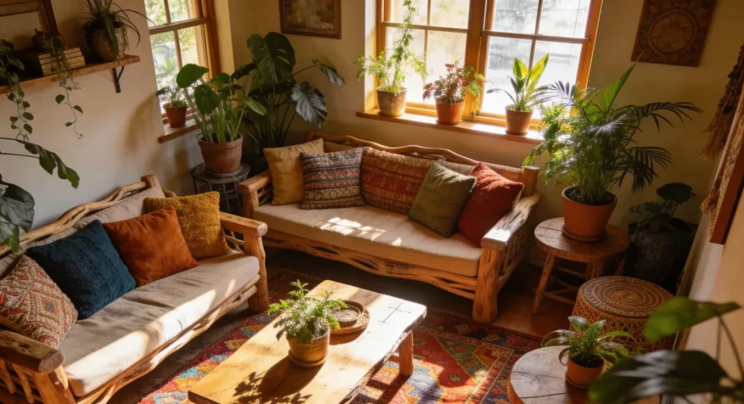 Bohemian-inspired interiors are making a comeback, with colourful accents, layered textures and relaxed styling reflecting a shift away from strict minimalist spaces. – 123rfpic