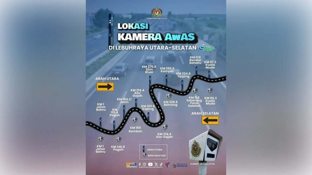 Know Before You Go: AwAS camera locations on PLUS Expressway for Hari Raya travel Know Before You Go: AwAS camera locations on PLUS Expressway for Hari Raya travel