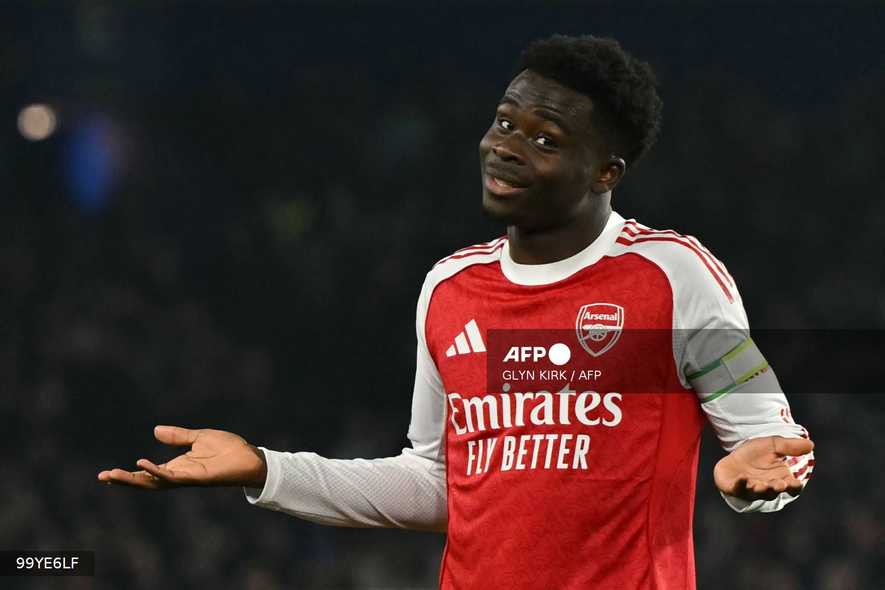 FBL-ENG-PR-BRIGHTON-ARSENAL Arsenal extend lead in title race after Saka sinks Brighton