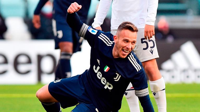 Arthur bags first Juve goal in Bologna win to put pressure on Milan teams