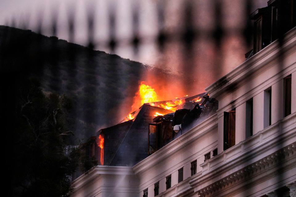 Blaze at South Africa’s parliament contained, suspect due in court