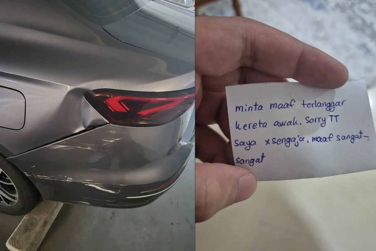 Driver_hits_car_in_Bangi__leaves_RM100_and_note_without_contact_info
