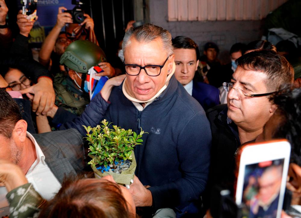 Ecuador’s ex-VP freed from jail after graft sentence Ecuador’s ex-VP freed from jail after graft sentence
